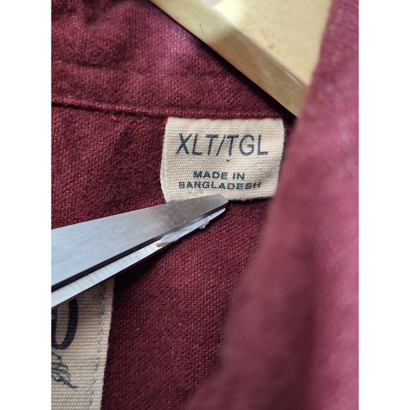 Vintage Red Head Harley Davidson Thick Flannel Shirt Mens XL Tall Button Down - Picture 5 of 12